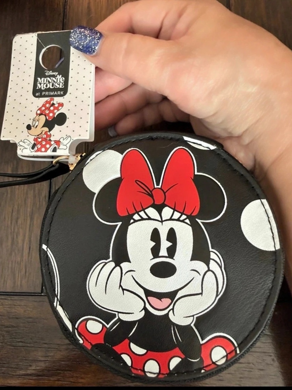 Disney Minnie Mouse Round Mini Bag Black & Red NWT